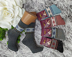 Шкарпетки жіночі розмір 39-42 ангора з махрою високі за 1 пару 9993