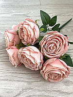 Штучні троянди . Букет штучних троянд ( рожева преміум 40 см , 7 голів ), фото 3