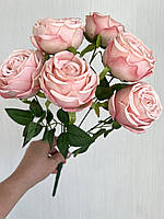 Штучні троянди . Букет штучних троянд ( рожева преміум 40 см , 7 голів ), фото 6
