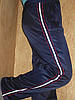 Штани спортивні чоловічі еластичні зі смугами Чорний колір, фото 4