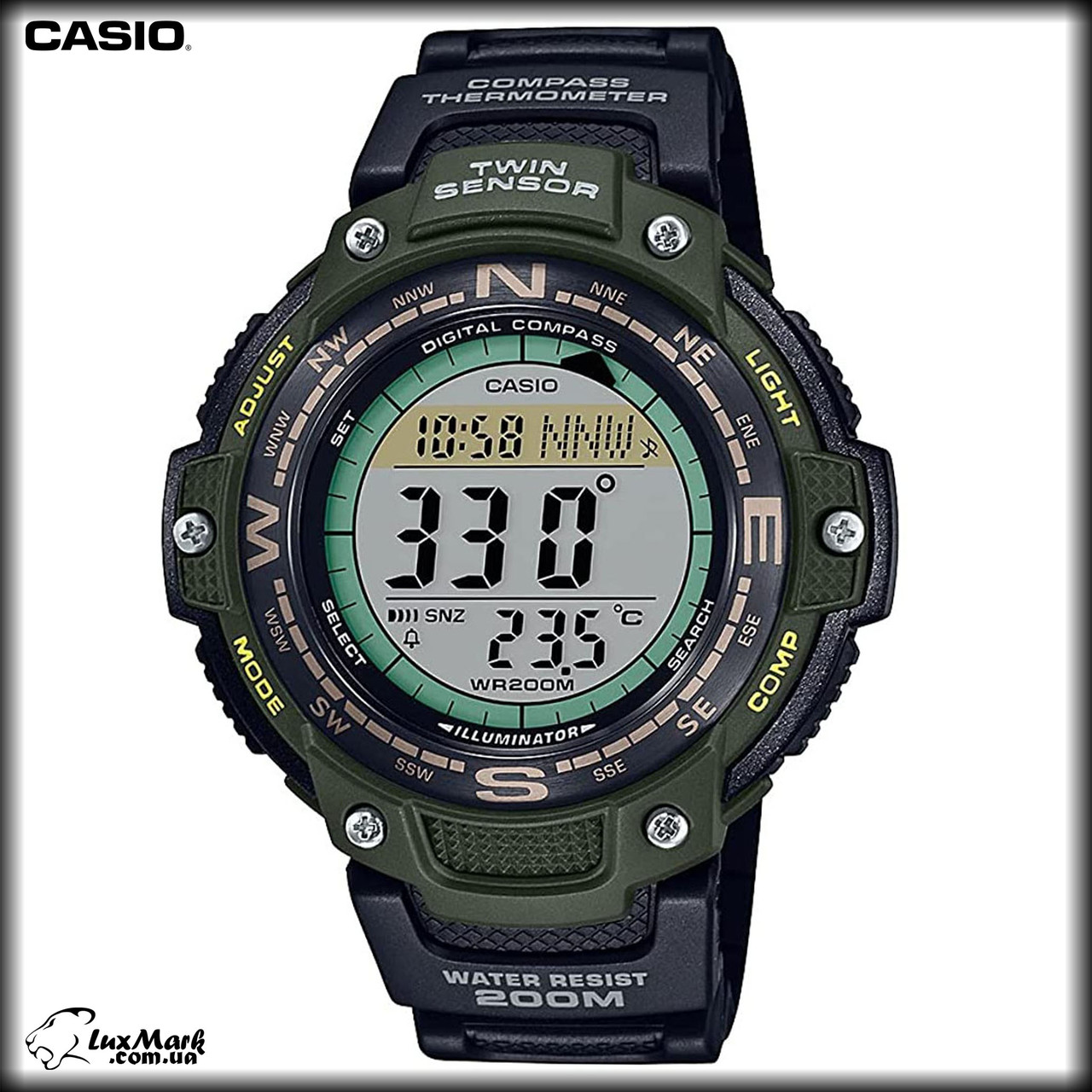 Годинник чоловічий з компасом Casio SGW-100-3A Sports Gear