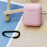Чохол для навушників Apple Airpods, силікон із карабіном, 5 кольорів, фото 6