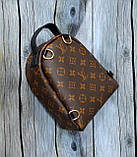 Рюкзак модний міні жіночий коричневий, фото 2
