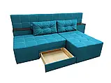Диван трансформер Прайм (стандарт) (прямий, кутовий) рогожка аква, фото 5
