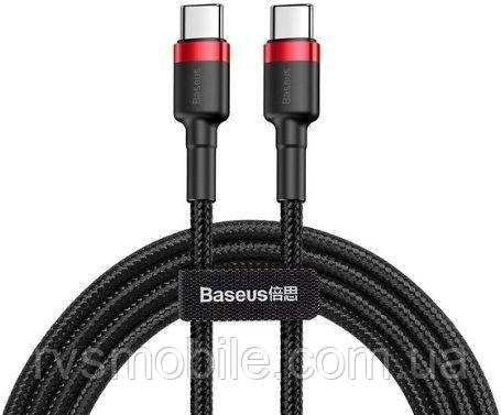 Кабель USB Baseus Cafule Type-C 3A 1m, Black+Red (CATKLF-G91)