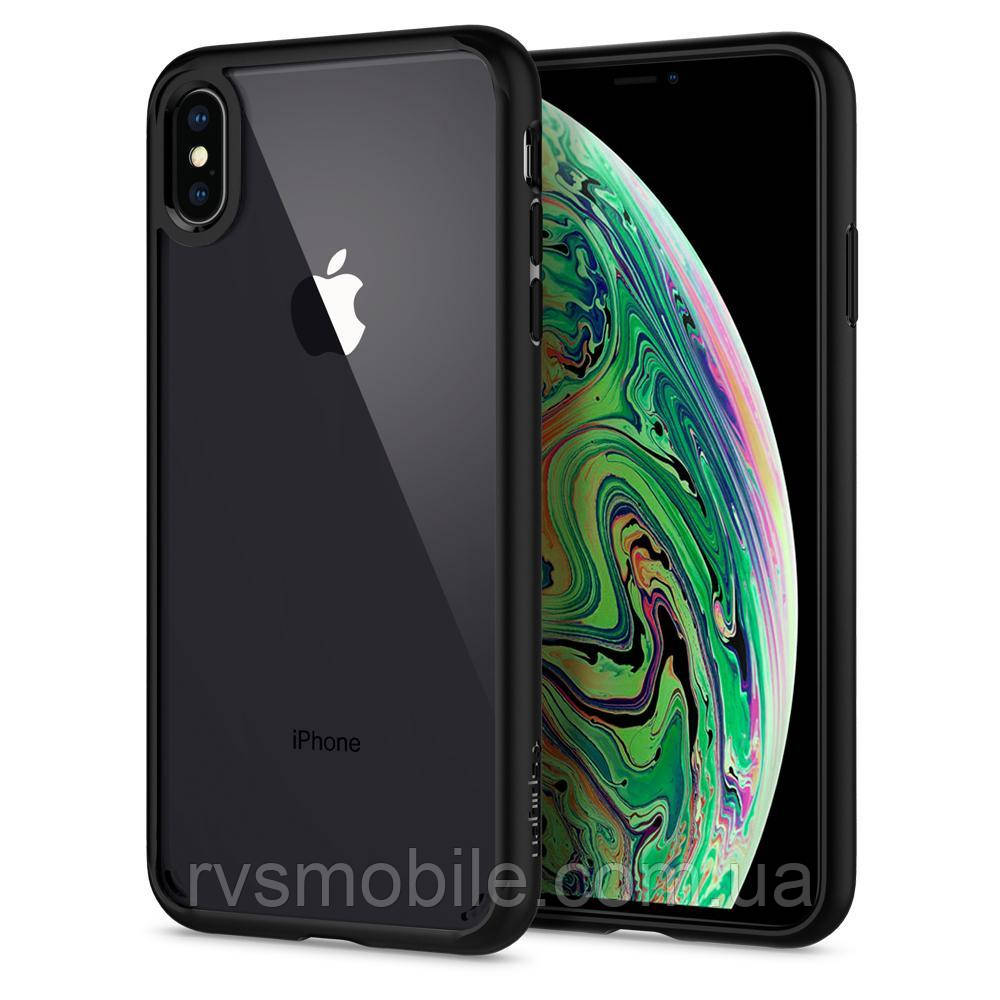 Чохол Spigen для iPhone XS Max Ultra Hybrid, Matte Black (065CS25128), фото 1