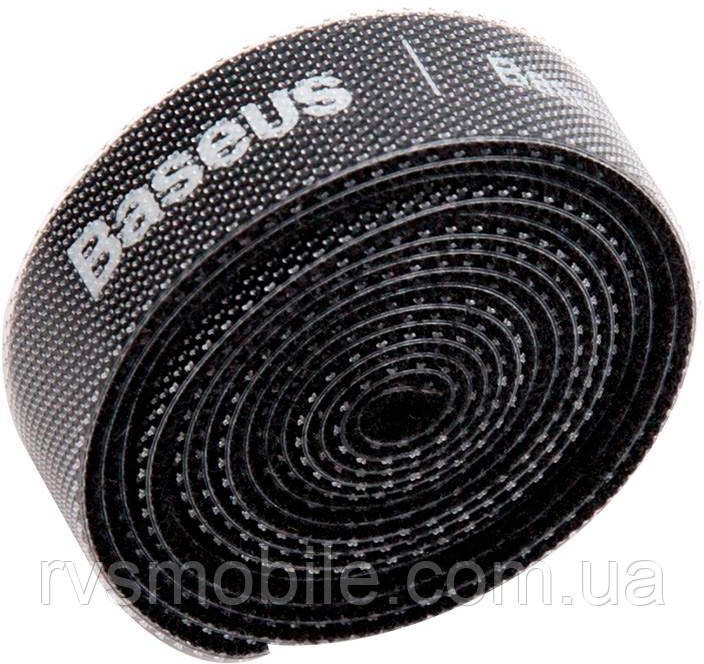 Органайзер проводов Baseus Colourful Circle Velcro strap 3m, Black (ACMGT-F01)