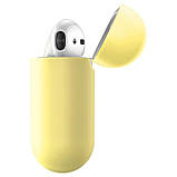 Чехол Baseus для AirPods 2/1 series - Super Thin Silica Gel, Yellow (WIAPPOD-BZ0Y), фото 3
