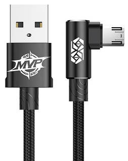 Кабель USB Baseus MVP Elbow MicroUSB 1м, Black (CAMMVP-A01)