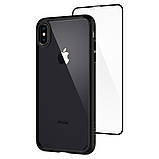 Чохол та скло Spigen для iPhone XS Max Ultra Hybrid 360, Black (065CS25132), фото 5