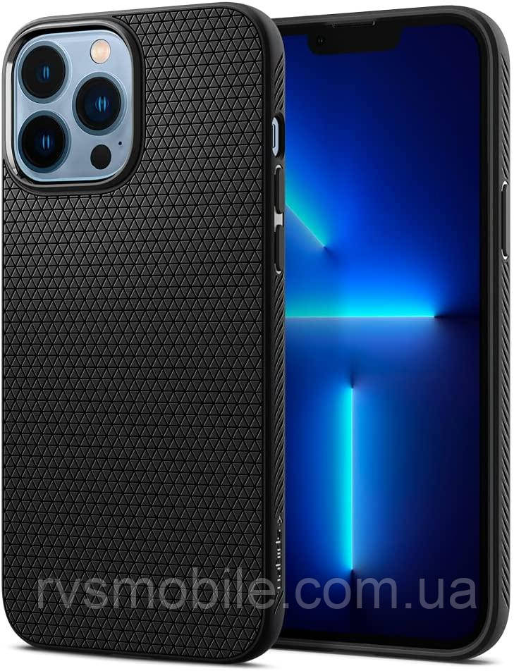 Чохол Spigen для iPhone 13 Pro Max - Liquid Air, Matte Black (ACS03201), фото 1