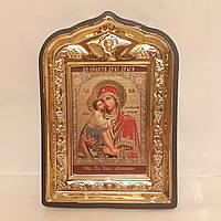 Икона "Донская" Пресвятая Богородица, лик 6х9, в пластиковой черной рамке