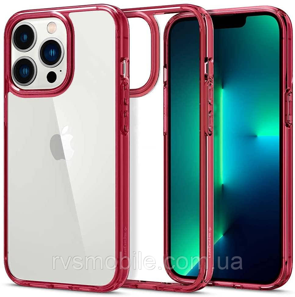 Чохол Spigen для iPhone 13 Pro (6.1") — Ultra Hybrid, Red Crystal (ACS03263), фото 1