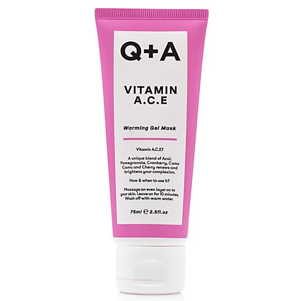 Маска для лица Q+A Vitamin A.C.E. Warming Gel Mask мультивитаминная 75 мл - фото 1 - id-p1677860006