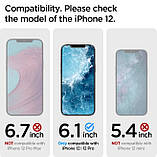 Захисне скло Spigen для iPhone 12 / 12 Pro EZ FIT GLAS.tR Screen Protector (2 шт.), Clear (AGL01801), фото 2