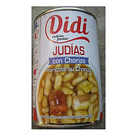 Фасоль с Колбасой Чоризо Didi Judias con Chorizo Консервированная 415 г Испания