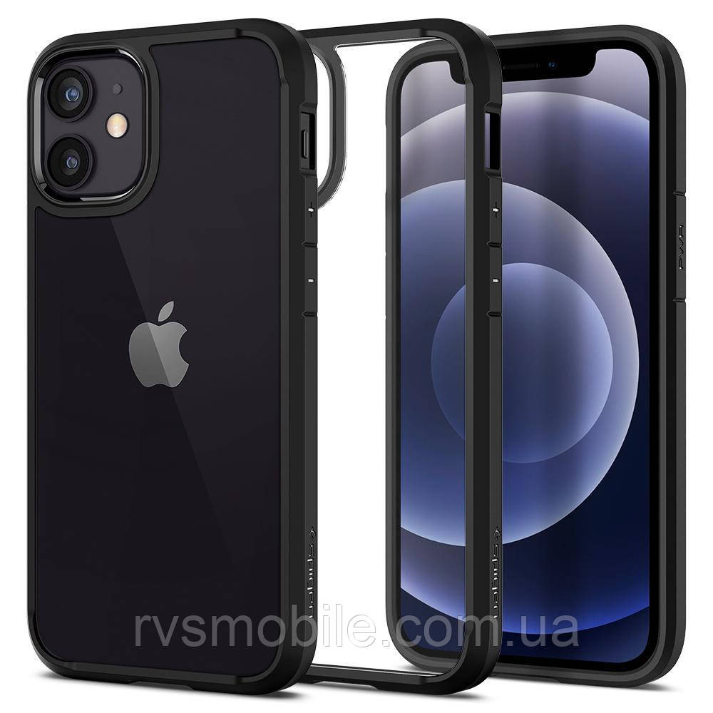Чохол Spigen для iPhone 12 mini 5.4" (2020) Ultra Hybrid, Matte Black (ACS01746), фото 1