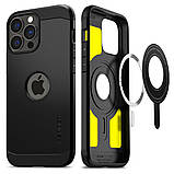 Чохол Spigen для iPhone 13 Pro Max - Tough Armor MAG (MagSafe), Black (ACS03225), фото 2