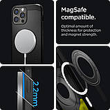 Чохол Spigen для iPhone 13 Pro Max - Tough Armor MAG (MagSafe), Black (ACS03225), фото 9