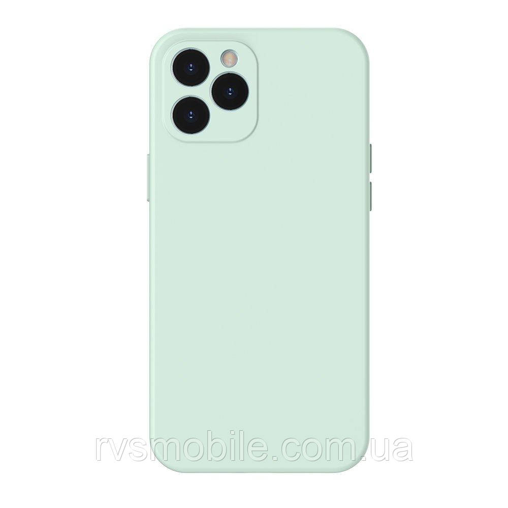Чохол Baseus для iPhone 12 Pro Max Liquid Silica Gel, Mint green (WIAPIPH67N-YT6B), фото 1