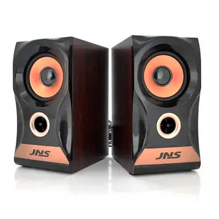 Колонки 2.0 JEDEL JNS-58 USB+3.5mm, 4" 2x3W, 90Hz-20KHz, з регулятором гучності, Black, BOX, фото 1