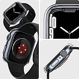 Чохол Spigen для Apple Watch 7 / 8 / 9 (45 mm) Thin Fit, (Прозорий) Crystal Cleare (ACS04179), фото 8