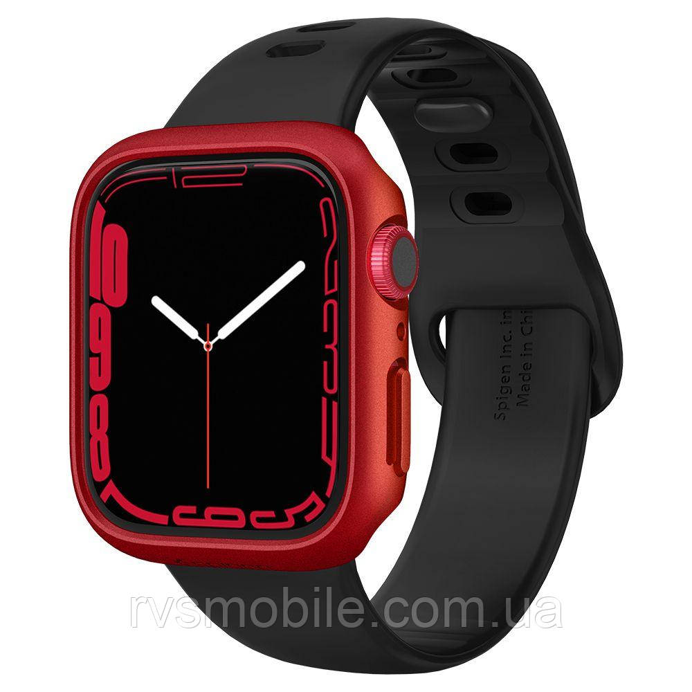 Чохол Spigen для Apple Watch 7 (45 mm) Thin Fit, Metallic Red (ACS04177)