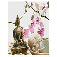 Алмазная мозаика "Расслабление с Буддой" Strateg HA0010 50х60 см, World-of-Toys