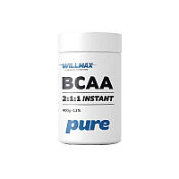 Аминокислота BCAA Willmax BCAA 2:1:1, 400 грамм Без вкуса