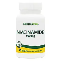 Витамины и минералы Natures Plus Niacinamide 500 mg, 90 таблеток