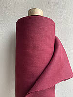Бордова лляна тканина для постільної білизни, ширина 260 см, колір 1387