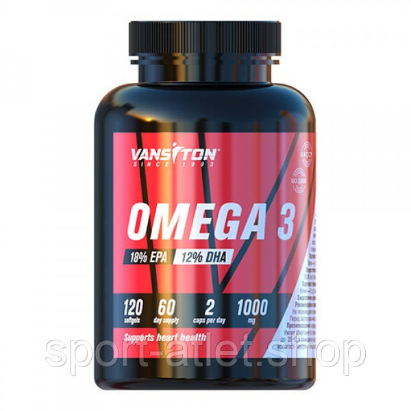 Жирні кислоти Vansiton Omega 3, 120 капсул, фото 1