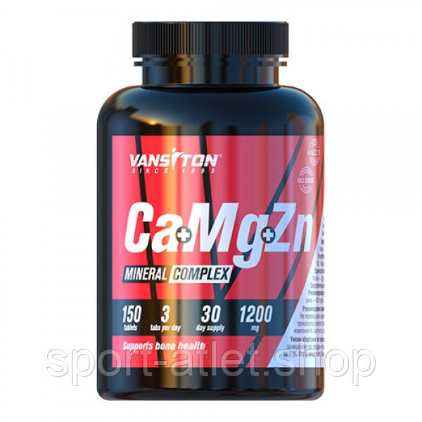 Вітаміни та мінерали Vansiton Calcium Magnesium Zinc, 150 таблеток