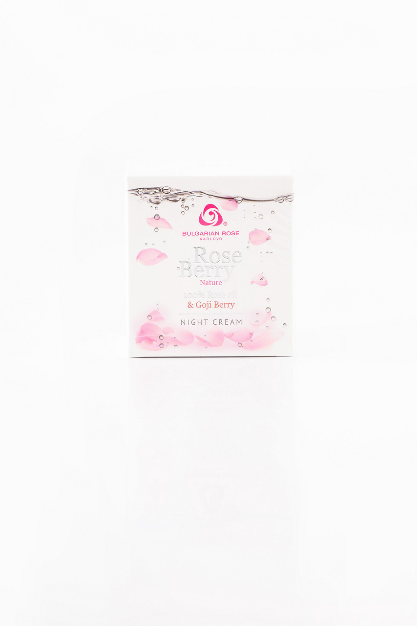 BULGARIAN ROSE ROSE BERRY NATURE NIGHT CREAM відновлений нічний крем для обличчя з ягодами, фото 1