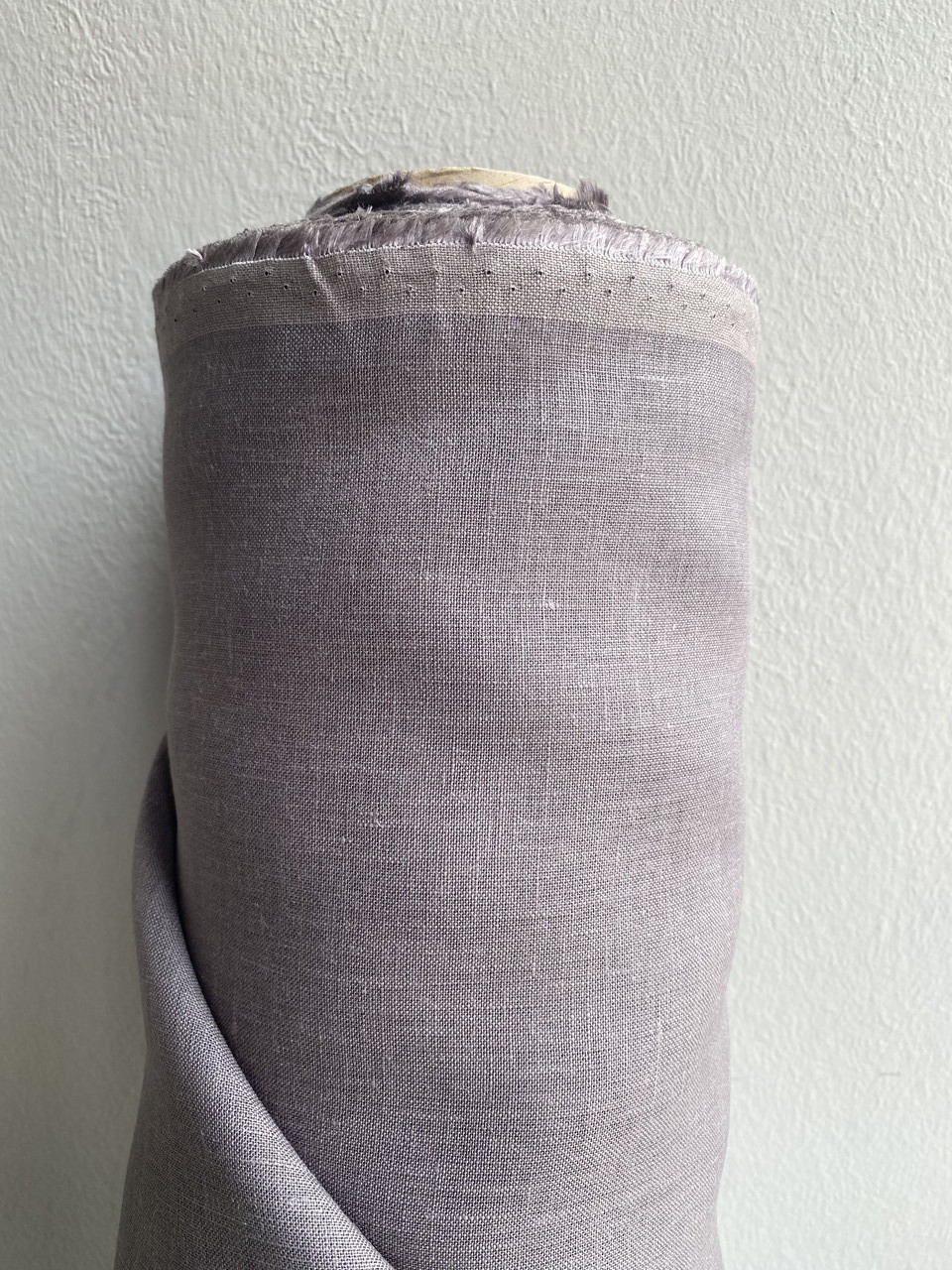 Сіра лляна тканина для пошиття постільного комплекту, ширина 260 см, колір 820