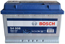 Акумулятор Bosch S4 Silver 74Ah, EN 680 правий "+" 278х175х190 (ДхШхВ)