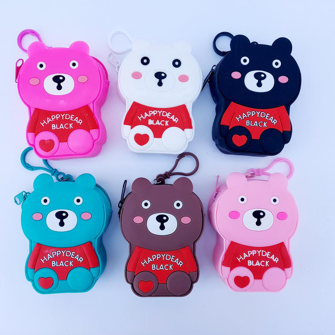 Гаманець дитячий силіконовий Мішка., фото 1