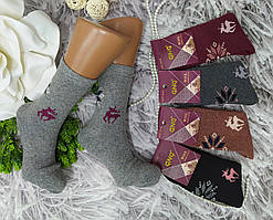 Шкарпетки жіночі розмір 39-42 ангора з махрою високі за 1 пару 9922