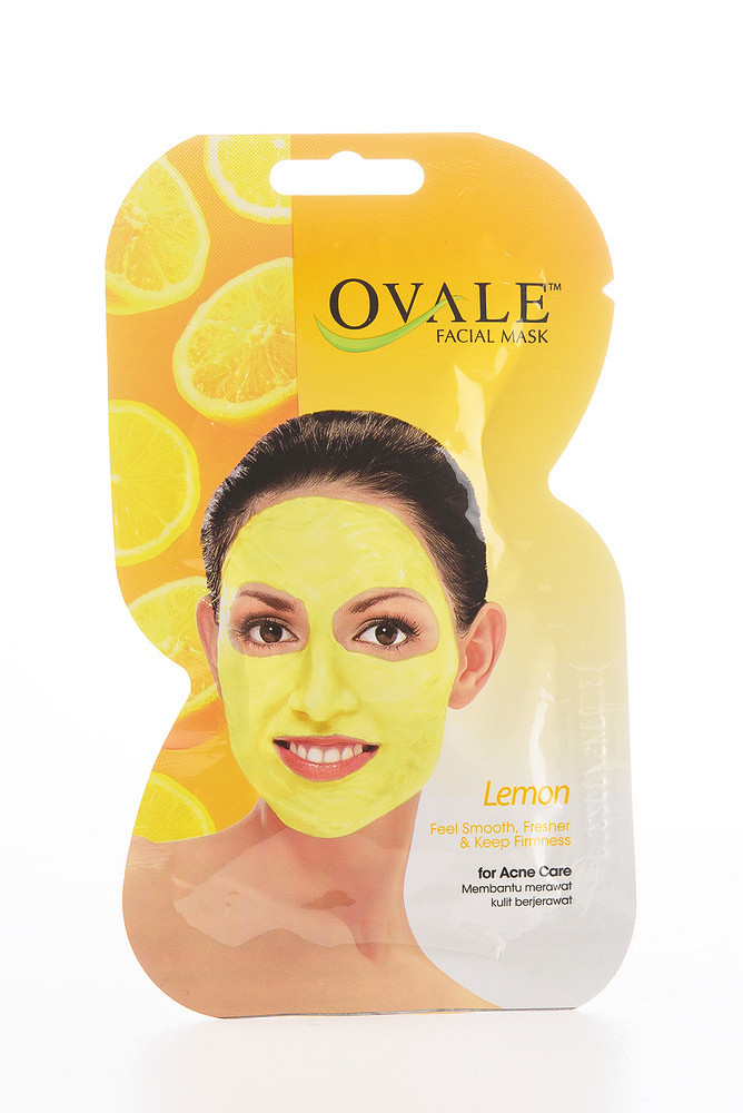 Очищаюча маска для проблемної шкіри обличчя, схильної до появи прищів Ovale Lemon Face Mask For Acne Care