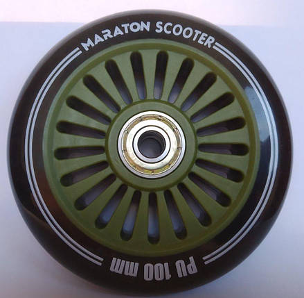 Колеса для самокатів Maraton PU 100 mm легкі якісні з міцного пластику, фото 2