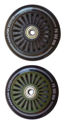 Колеса для самокатів Maraton PU 100 mm легкі якісні з міцного пластику, фото 3