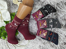 Шкарпетки жіночі розмір 39-42 ангора з махрою високі за 1 пару 9908