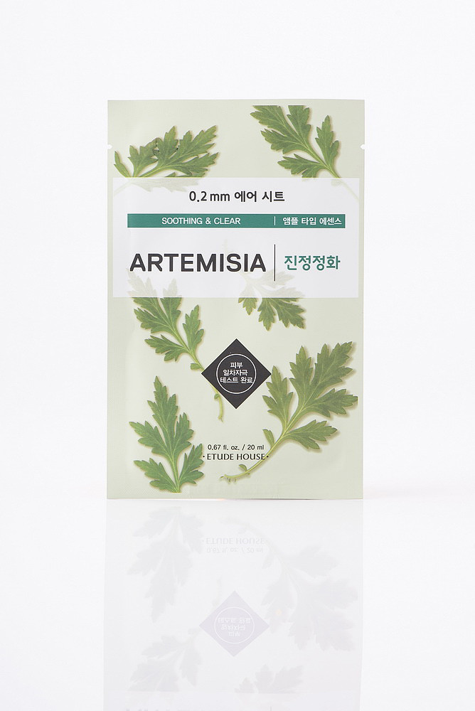 Etude House Theraphy Air Mask Foremost Mugwort Терапевтична тканинна маска з екстрактом полину, фото 1