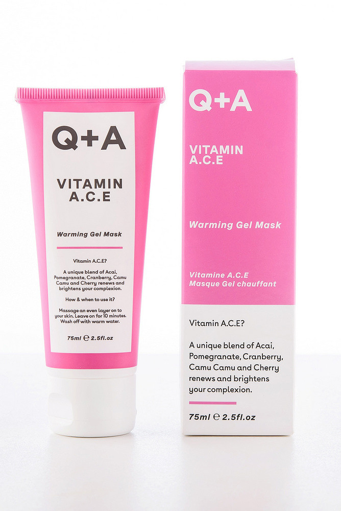 Мультивітамінна маска для обличчя Q+A Vitamin A.C.E. Warming Gel Mask