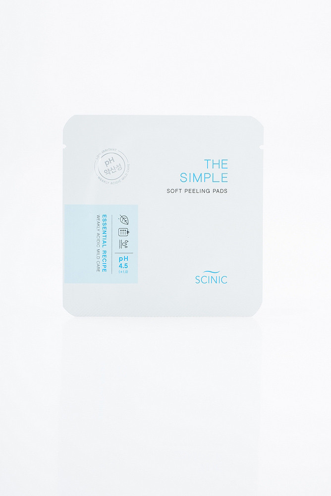 SCINIC The Simple Soft Peeling Pads Слабокислотні пилинг-педи для обличчя (8 809 546 001 548)