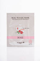 Антивікова гідрогелева маска для обличчя з екстрактом троянди Skinfood Real Tea Gel Mask Rose зволожуюча