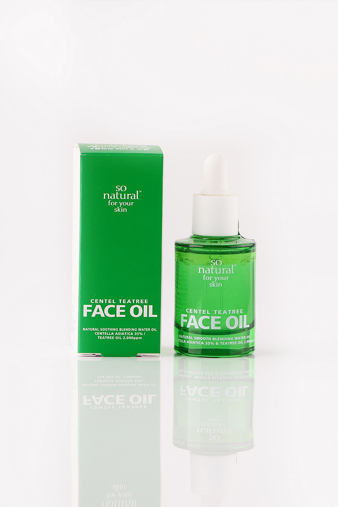 Олія для обличчя з екстрактом центели та чайного дерева SO NATURAL Centel Teatree Face Oil