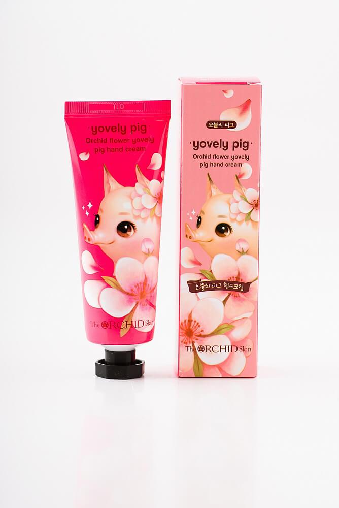 Зволожуючий крем для рук корейський The Orchid Skin Orchid Flower Yovely Pig Hand Cream