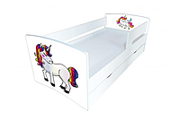 Детская кровать с принтами Kinder - Cool в более чем 20 дизайнах 170x80см, С ящиком