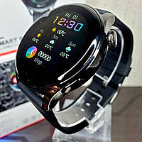 Мужские круглые смарт-часы влагоустойчивые черные Smart watch XO WATCH3 Черные